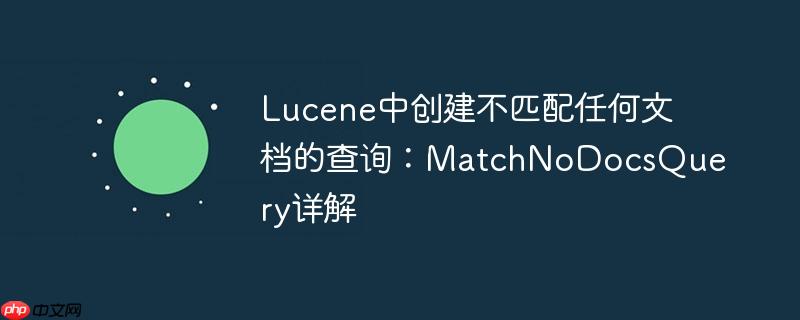 Lucene中创建不匹配任何文档的查询：MatchNoDocsQuery详解-小浪学习网