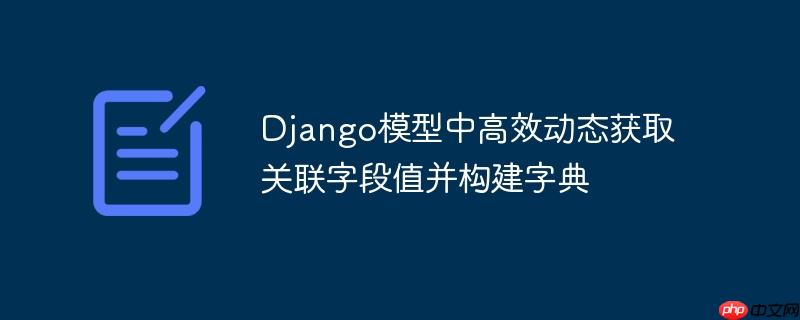 django模型中高效动态获取关联字段值并构建字典