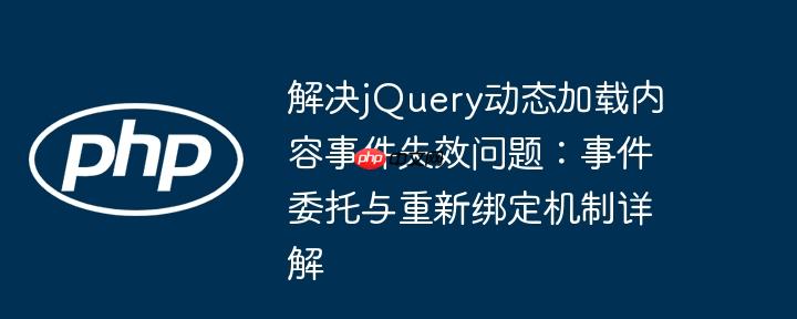 解决jQuery动态加载内容事件失效问题：事件委托与重新绑定机制详解
