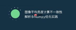 图像平均亮度计算不一致性解析与Numpy优化实践