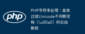 PHP字符串處理:高效過濾Unicode不間斷空格(\u00a0)的實戰教程