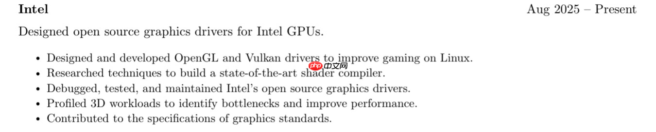 前 Asahi Linux GPU 驱动程序负责人跳槽至英特尔开发部门