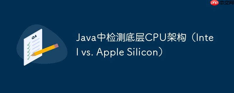 Java中检测底层CPU架构(Intel vs. Apple Silicon)
