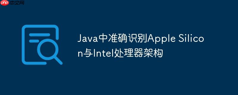 Java中准确识别Apple Silicon与Intel处理器架构