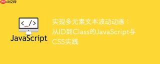 实现多元素文本波动动画：从ID到Class的JavaScript与CSS实践