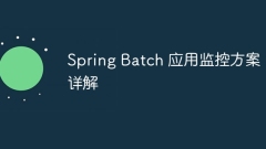 Detailed explanation of Spring Batch application monitoring solution