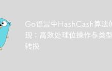 Go语言中HashCash算法的实现:高效处理位操作与类型转换