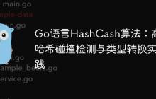 Go语言HashCash算法:高效哈希碰撞检测与类型转换实践