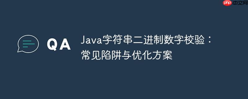 Java字符串二进制数字校验：常见陷阱与优化方案
