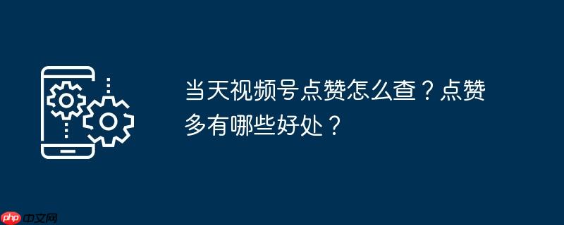 当天视频号点赞怎么查？点赞多有哪些好处？