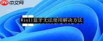 win11蓝牙使用不了怎么办