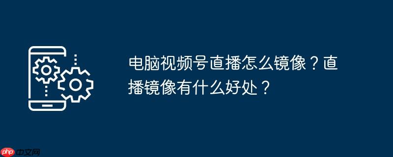電腦視頻號直播怎么鏡像？直播鏡像有什么好處？