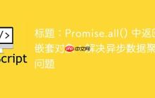 标题：Promise.all() 中返回嵌套对象：解决异步数据聚合问题