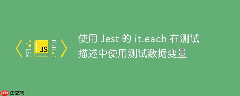 使用 Jest 的 it.each 在测试描述中使用测试数据变量-小浪学习网