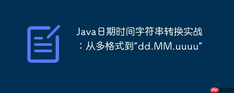 Java日期时间字符串转换实战：从多格式到“dd.MM.uuuu”-小浪学习网