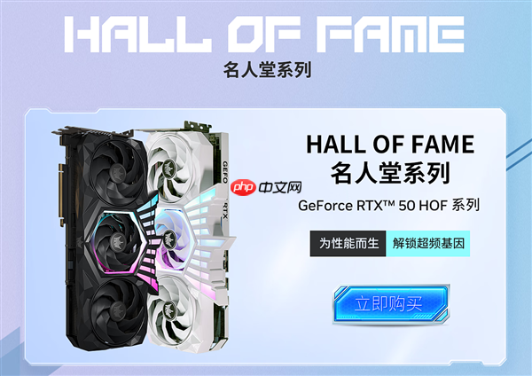 影驰名人堂RTX 5090D HOC LAB Plus-X显卡官方上架:25999元