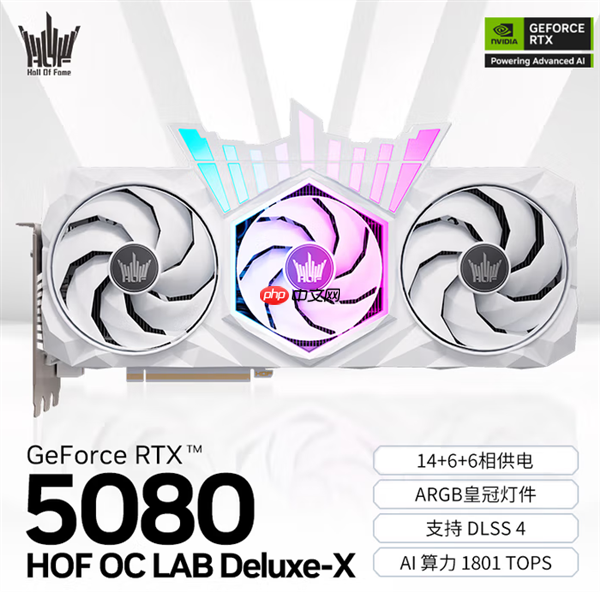 影驰名人堂RTX 5090D HOC LAB Plus-X显卡官方上架:25999元