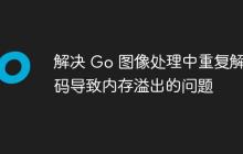 解决 Go 图像处理中重复解码导致内存溢出的问题