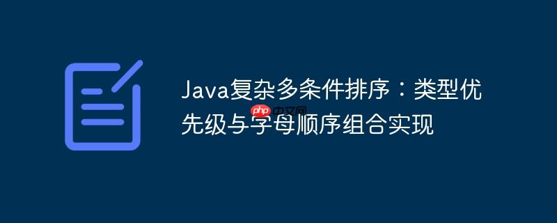Java复杂多条件排序：类型优先级与字母顺序组合实现-小浪学习网