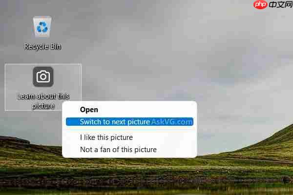 Windows 11 Moment 5 删除桌面“Learn about this images”图标