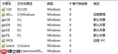 Win10怎么查看电脑中的所有共享文件夹？