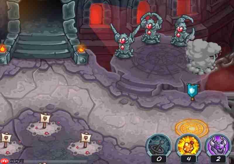 王国保卫战5四个石像怎么解谜 神庙庭院通关攻略