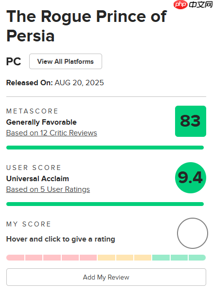 均分83！育碧肉鸽游戏《波斯王子：Rogue》现已发售
