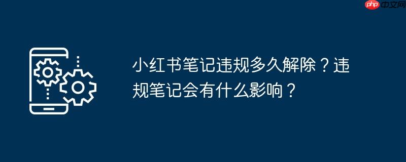 小红书笔记违规多久解除？违规笔记会有什么影响？