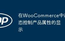 在WooCommerce中动态控制产品属性的显示