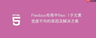 Flexbox布局中flex: 1子元素宽度不均的原因及解决方案