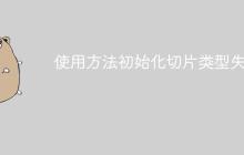 使用方法初始化切片类型失败