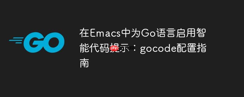 在Emacs中为Go语言启用智能代码提示：gocode配置指南