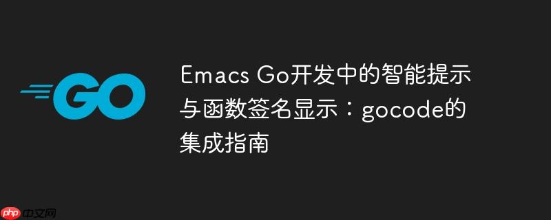 Emacs Go开发中的智能提示与函数签名显示：gocode的集成指南