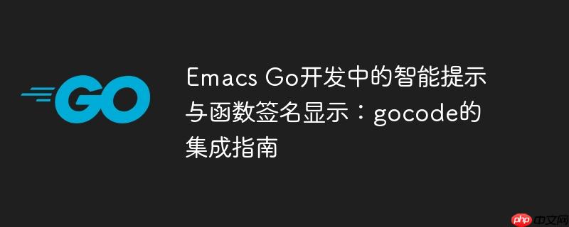 Emacs Go开发中的智能提示与函数签名显示：gocode的集成指南
