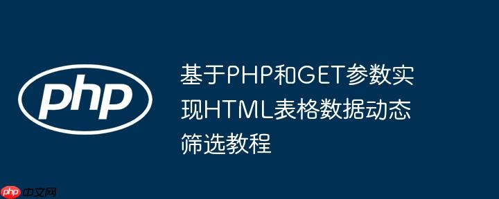 基于PHP和GET参数实现HTML表格数据动态筛选教程
