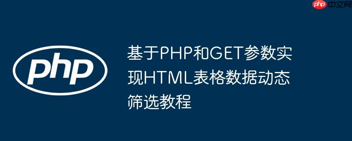 基于PHP和GET参数实现HTML表格数据动态筛选教程