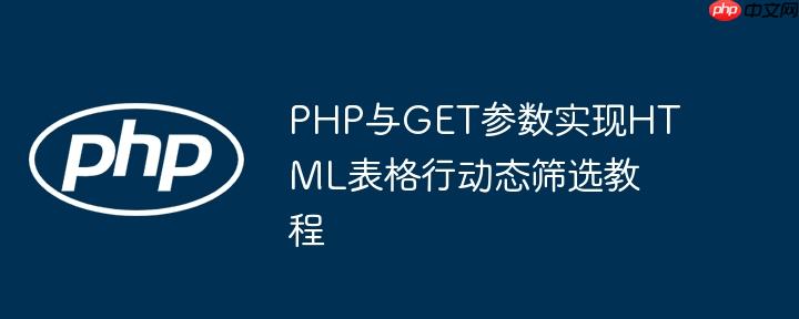 PHP与GET参数实现HTML表格行动态筛选教程