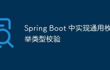 Spring Boot 中实现通用枚举类型校验