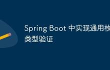 Spring Boot 中实现通用枚举类型验证