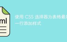 使用 CSS 选择器为表格最后一行添加样式