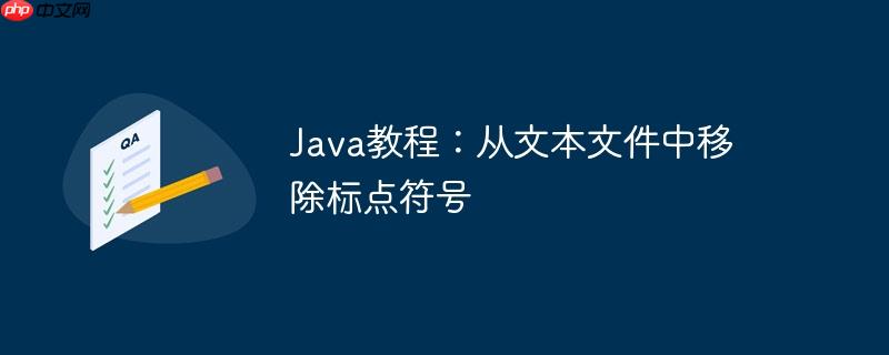java教程：从文本文件中移除标点符号
