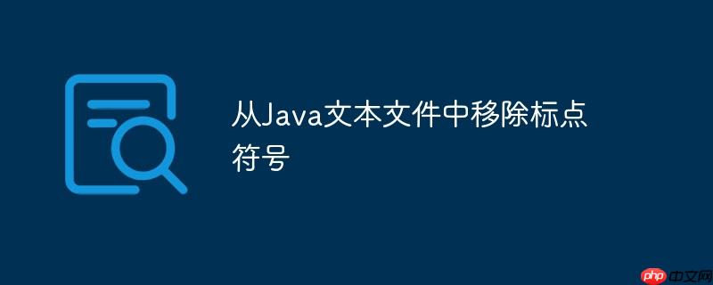 从Java文本文件中移除标点符号 从Java文本文件中移除标点符号