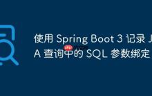 使用 Spring Boot 3 记录 JPA 查询中的 SQL 参数绑定
