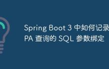 Spring Boot 3 中如何记录 JPA 查询的 SQL 参数绑定