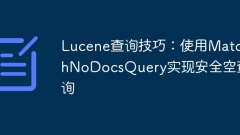 Lucene query skills: Use MatchNoDocsQuery to implement secure empty query