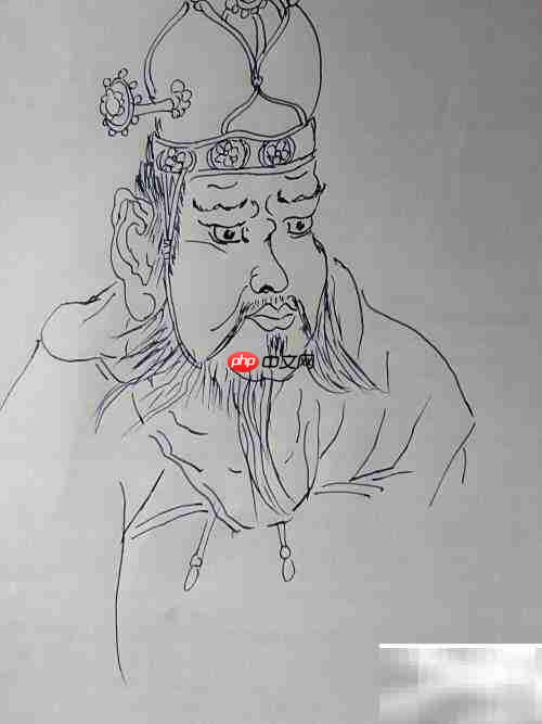 钢笔画送子天王技法