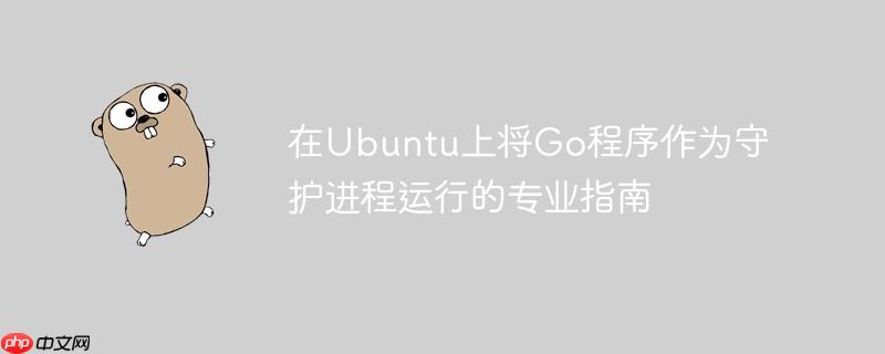 在ubuntu上将go程序作为守护进程运行的专业指南