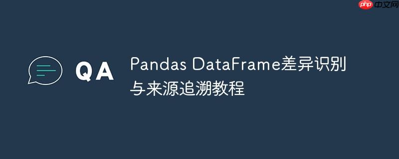 pandas dataframe差异识别与来源追溯教程
