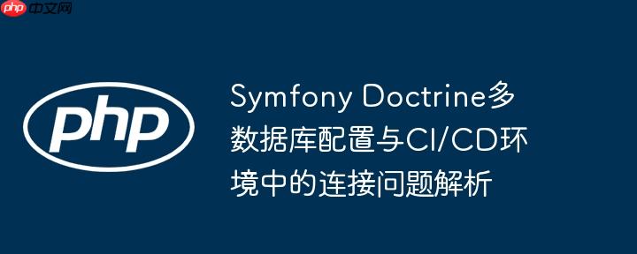 Symfony Doctrine多数据库配置与CI/CD环境中的连接问题解析
