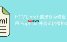 HTML href 链接行为修复:禁用 Poptrox 并规范链接格式